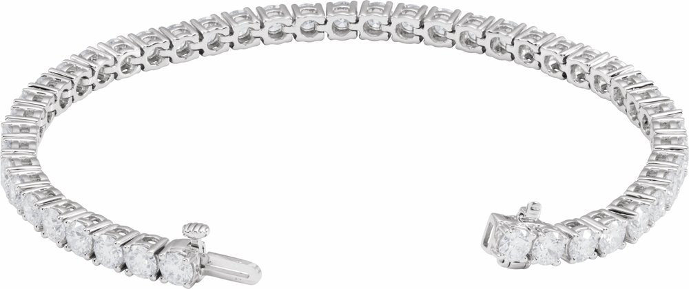 14K White Gold 9 CTW Lab-Grown Diamond Line 7" Bracelet