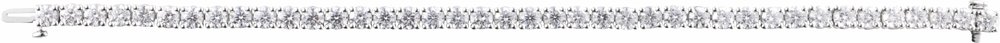 14K White Gold 10 CTW Lab-Grown Diamond Line 7" Bracelet