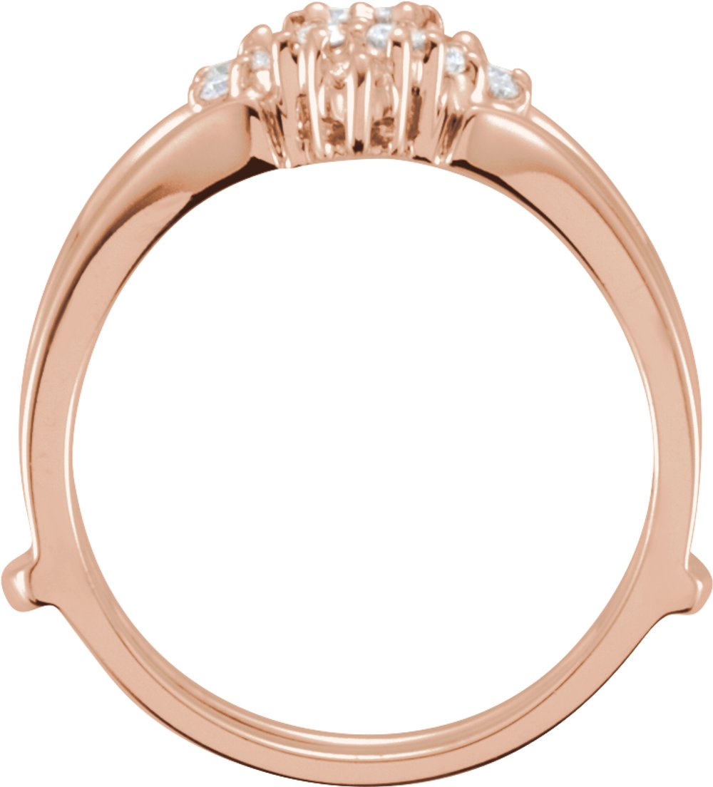 14K Rose Gold 1/4 CTW Natural Diamond Ring Guard
