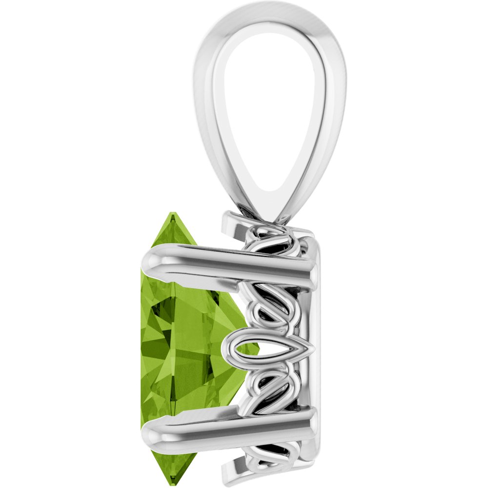 Sterling Silver Natural Peridot Pendant