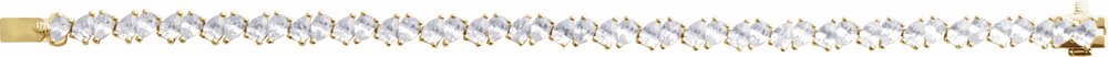 14K Yellow Gold 9 1/2 CTW Lab-Grown Diamond Line 7" Bracelet