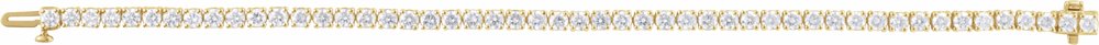 14K Yellow Gold 6 CTW Lab-Grown Diamond Line 7" Bracelet