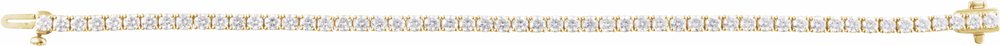 14K Yellow Gold 5 CTW Lab-Grown Diamond Line 7" Bracelet