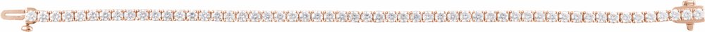 14K Rose 5 CTW Lab-Grown Diamond Line 7" Bracelet