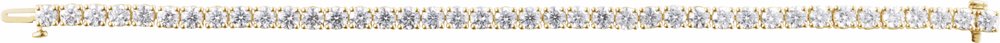 14K Yellow Gold 10 CTW Lab-Grown Diamond Line 7" Bracelet