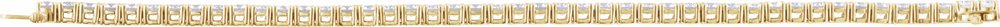 14K Yellow Gold 9 CTW Lab-Grown Diamond Line 7" Bracelet
