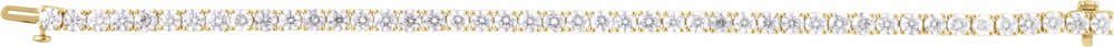 14K Yellow Gold 9 CTW Lab-Grown Diamond Line 7" Bracelet