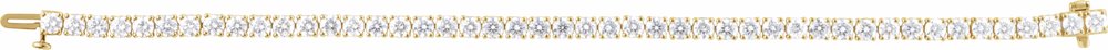14K Yellow Gold 8 CTW Lab-Grown Diamond Line 7" Bracelet