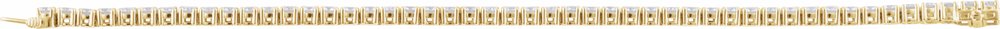 14K Yellow Gold 7 CTW Lab-Grown Diamond Line 7" Bracelet