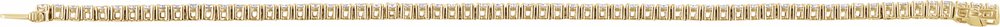 14K Yellow Gold 4 CTW Lab-Grown Diamond Line 7" Bracelet