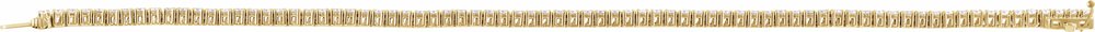 14K Yellow Gold 3 CTW Lab-Grown Diamond Line 7" Bracelet
