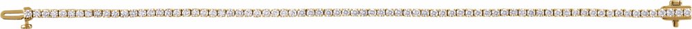 14K Yellow Gold 3 CTW Lab-Grown Diamond Line 7" Bracelet
