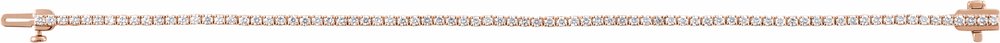 14K Rose 2 CTW Lab-Grown Diamond Line 7" Bracelet