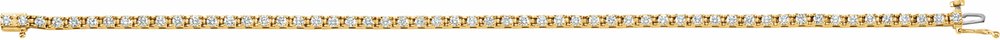 14K Yellow 2 1/4 CTW Natural Diamond Line 7 1/4" Line Bracelet