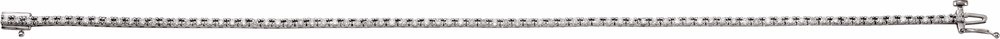14K White Gold 7/8 CTW Natural Diamond Line 7 1/4" Bracelet