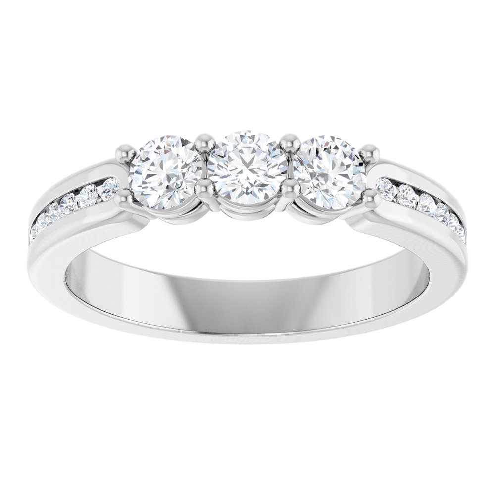 14K White 1/2 CTW Lab-Grown Diamond Anniversary Band