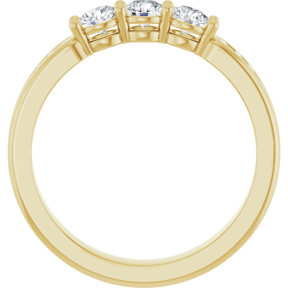 14K Yellow 1/2 CTW Lab-Grown Diamond Anniversary Band
