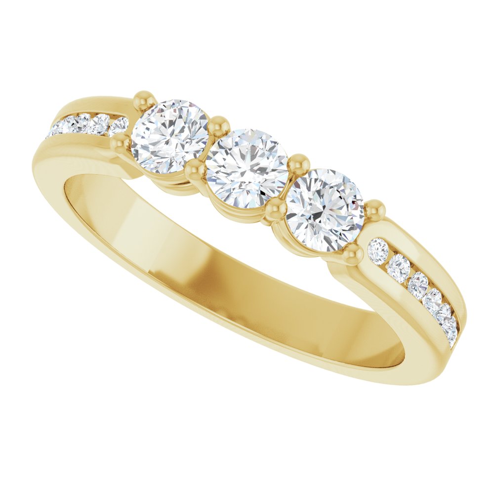 14K Yellow 1/2 CTW Lab-Grown Diamond Anniversary Band