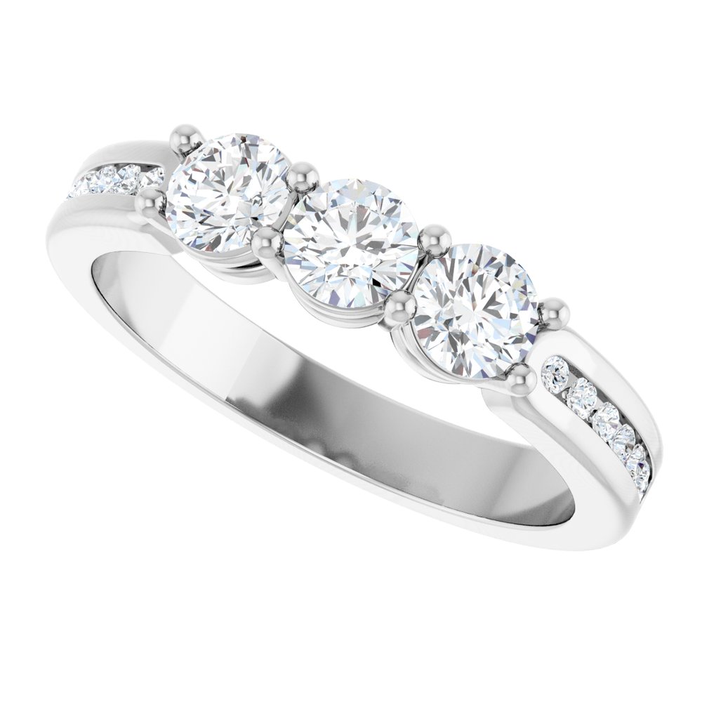 14K White 3/4 CTW Lab-Grown Diamond Anniversary Band