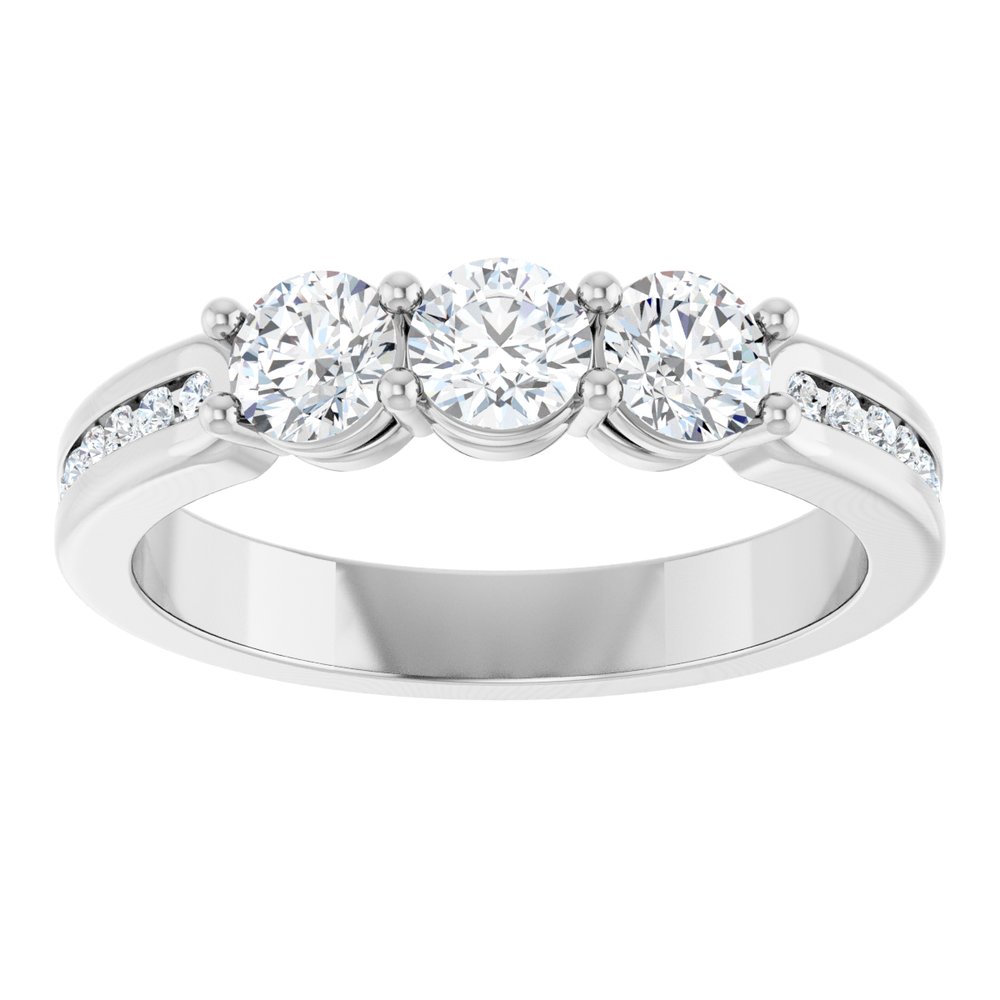 14K White 3/4 CTW Lab-Grown Diamond Anniversary Band