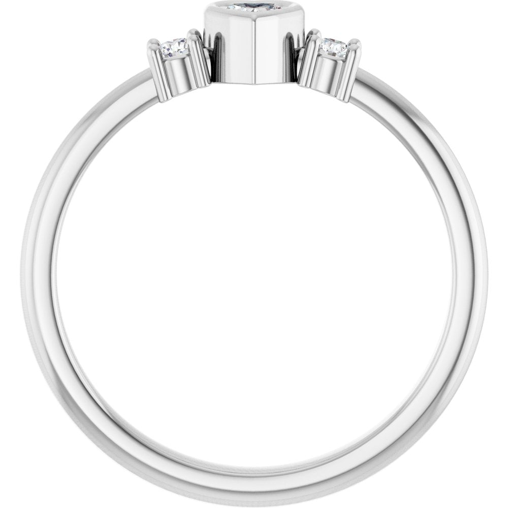 Sterling Silver 1/6 CTW Natural Diamond Ring