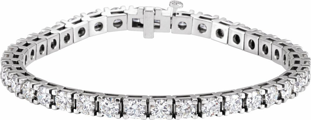 14K White Gold 9 CTW Lab-Grown Diamond Line 7 1/4" Bracelet