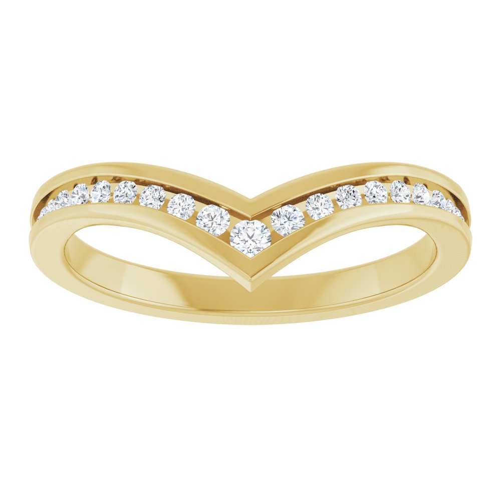 14K Yellow Gold 1/5 CTW Natural Diamond Contour Band
