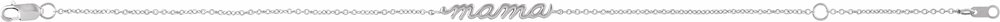 14K White Gold Mama 6 1/2-7 1/2" Bracelet