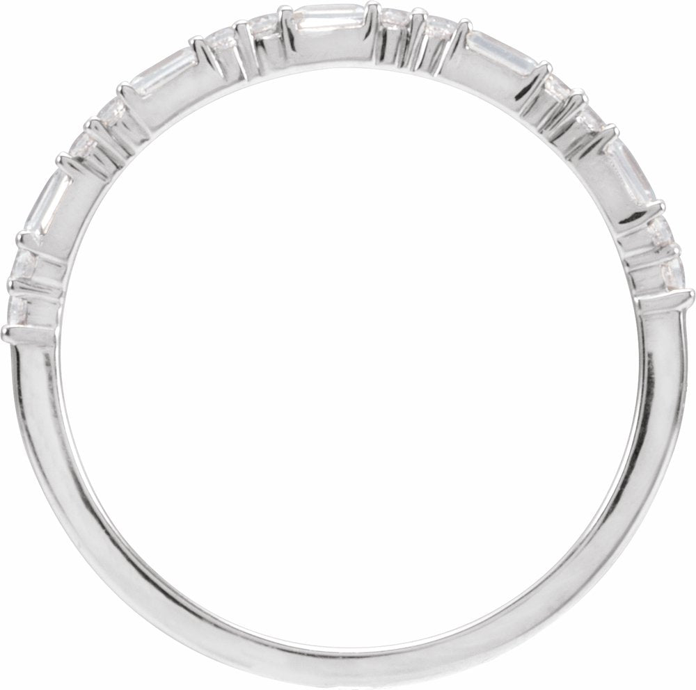 14K White Gold 1/5 CTW Natural Diamond Stackable Ring