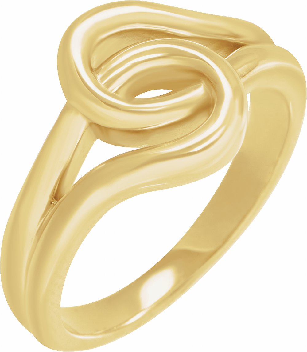 14K Yellow Gold Interlocking Ring