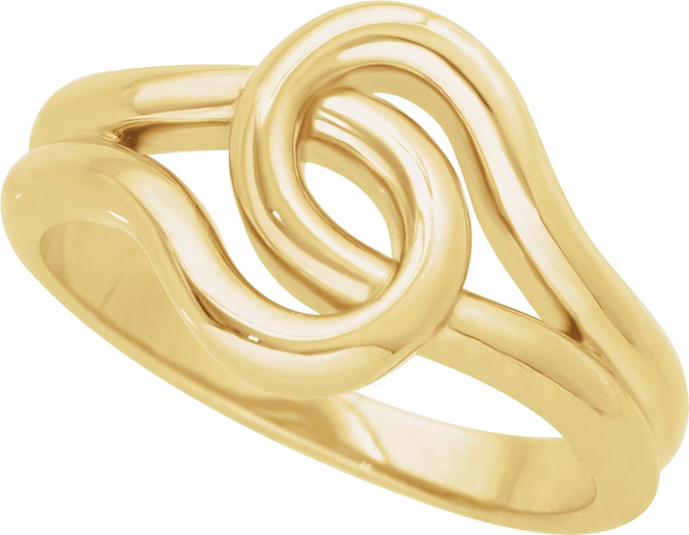 14K Yellow Interlocking Ring