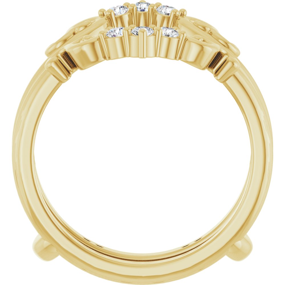 14K Yellow Gold 1/5 CTW Natural Diamond Ring Guard