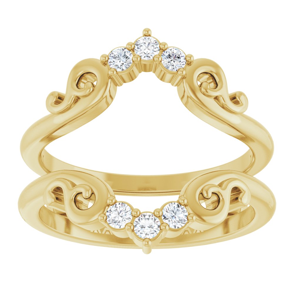 14K Yellow Gold 1/5 CTW Natural Diamond Ring Guard