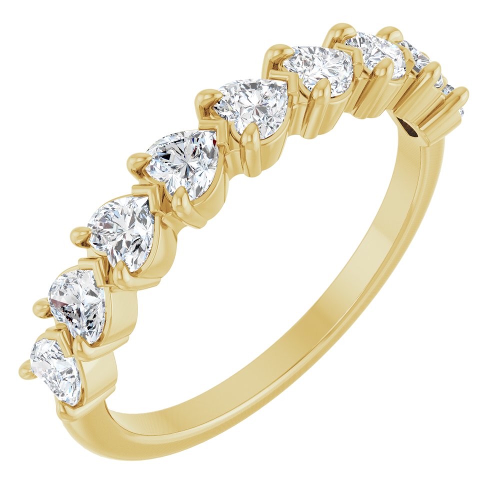 14K Yellow 7/8 CTW Lab-Grown Diamond Anniversary Band