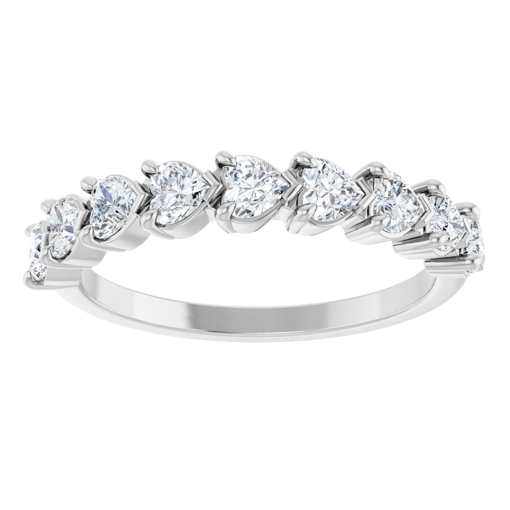 14K White 9/10 CTW Natural Diamond Anniversary Band