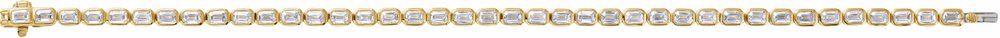 14K Yellow Gold 6 1/4 CTW Lab-Grown Diamond Line 7" Bracelet