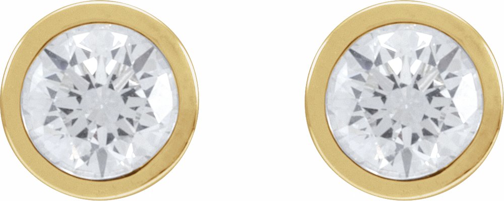 14K Yellow Gold 1 1/5 CTW Lab-Grown Diamond Cocktail-Style Earrings