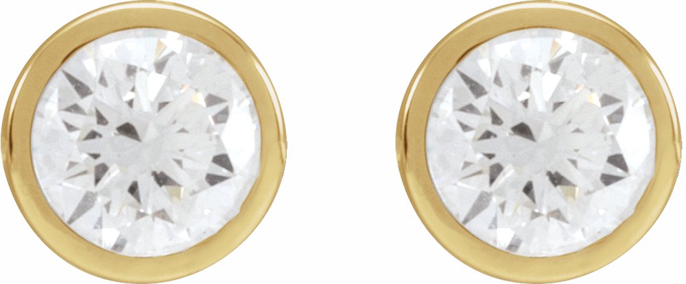 14K Yellow Gold 1 CTW Lab-Grown Diamond Cocktail-Style Earrings