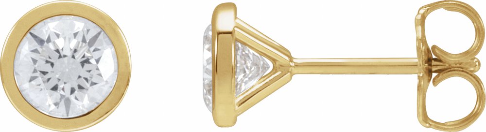 14K Yellow Gold 1 CTW Lab-Grown Diamond Cocktail-Style Earrings
