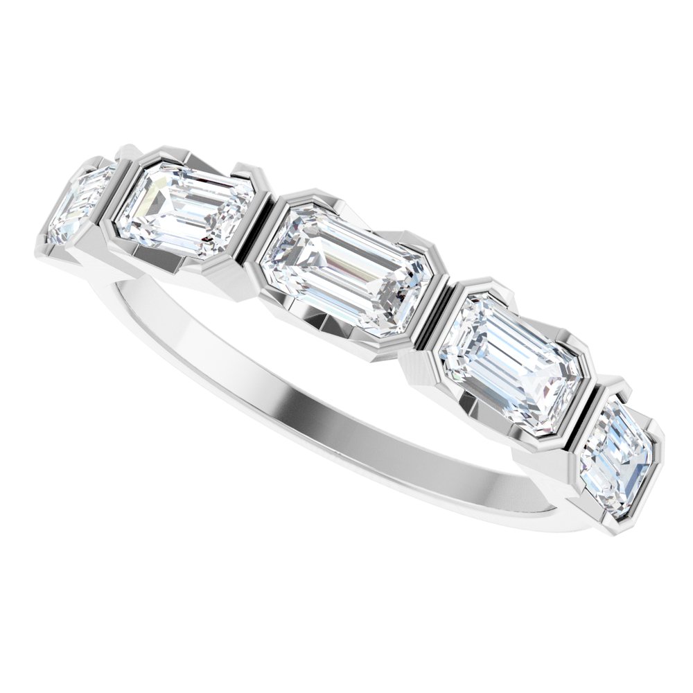 14K White 1 1/2 CTW Lab-Grown Diamond Anniversary Band