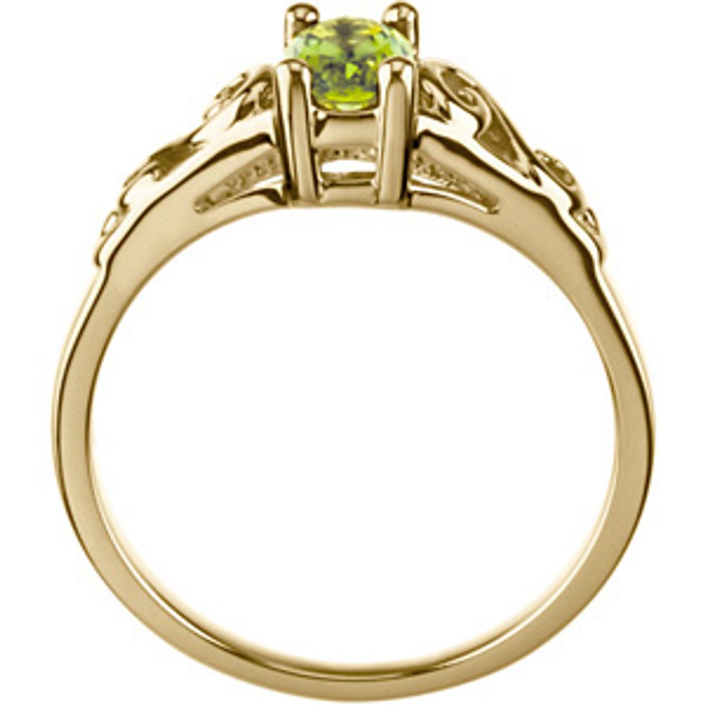 14K Yellow August Imitation Birthstone Ring