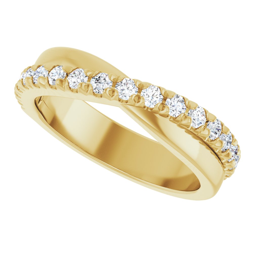 14K Yellow Gold 1/2 CTW Lab-Grown Diamond Anniversary Band
