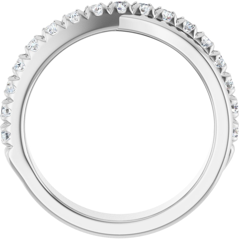 14K White 1/2 CTW Lab-Grown Diamond Anniversary Band