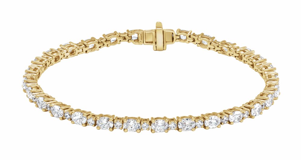 14K Yellow Gold 5 1/2 CTW Lab-Grown Diamond Line 7" Bracelet
