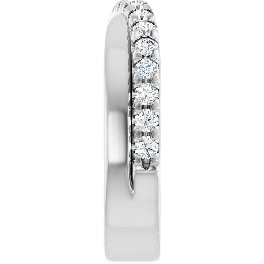 14K White 1/2 CTW Natural Diamond Anniversary Band
