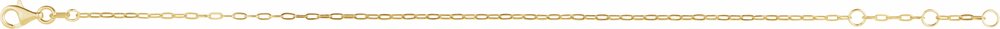 14K Yellow Gold 1.25 mm Paperclip-Style 7" Chain