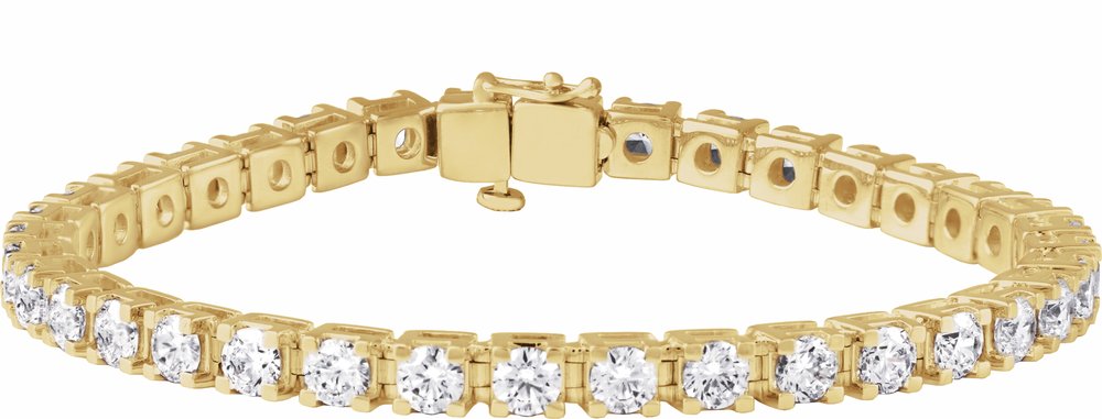 14K Yellow 9 CTW Lab-Grown Diamond Line 7 1/4" Bracelet