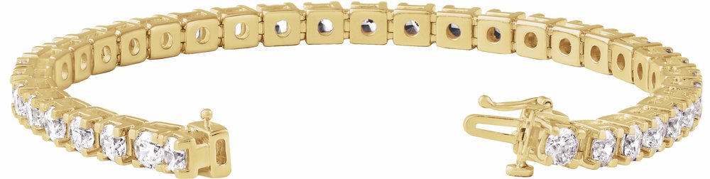 14K Yellow 9 CTW Lab-Grown Diamond Line 7 1/4" Bracelet