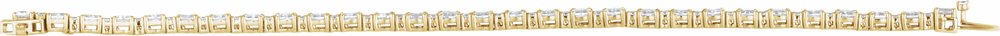 14K Yellow Gold 5 1/2 CTW Lab-Grown Diamond Line 7" Bracelet