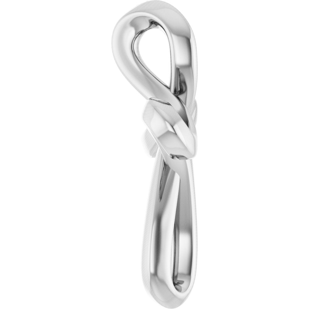 14K White Gold Freeform Cross Pendant
